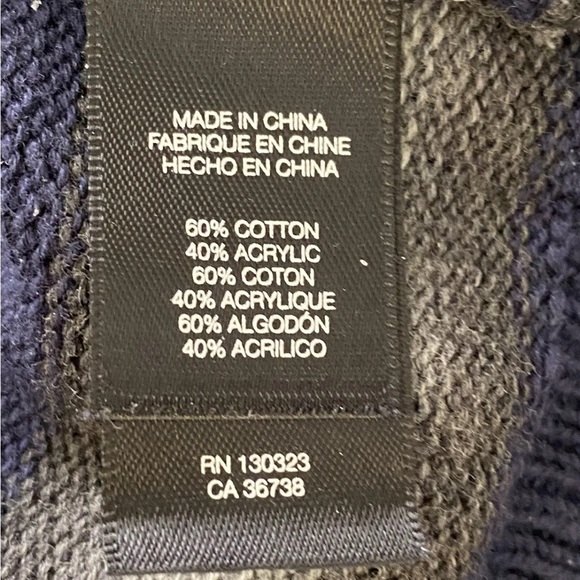 Kenneth Cole New York Mens Sweater‎ Ombre Stripe Blue Gray Size L - Picture 5 of 5